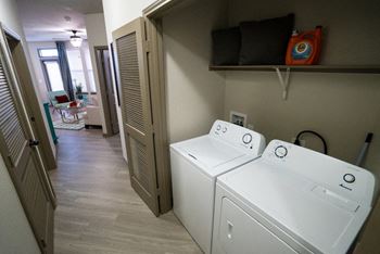 Full-size washer and dryer in each unit